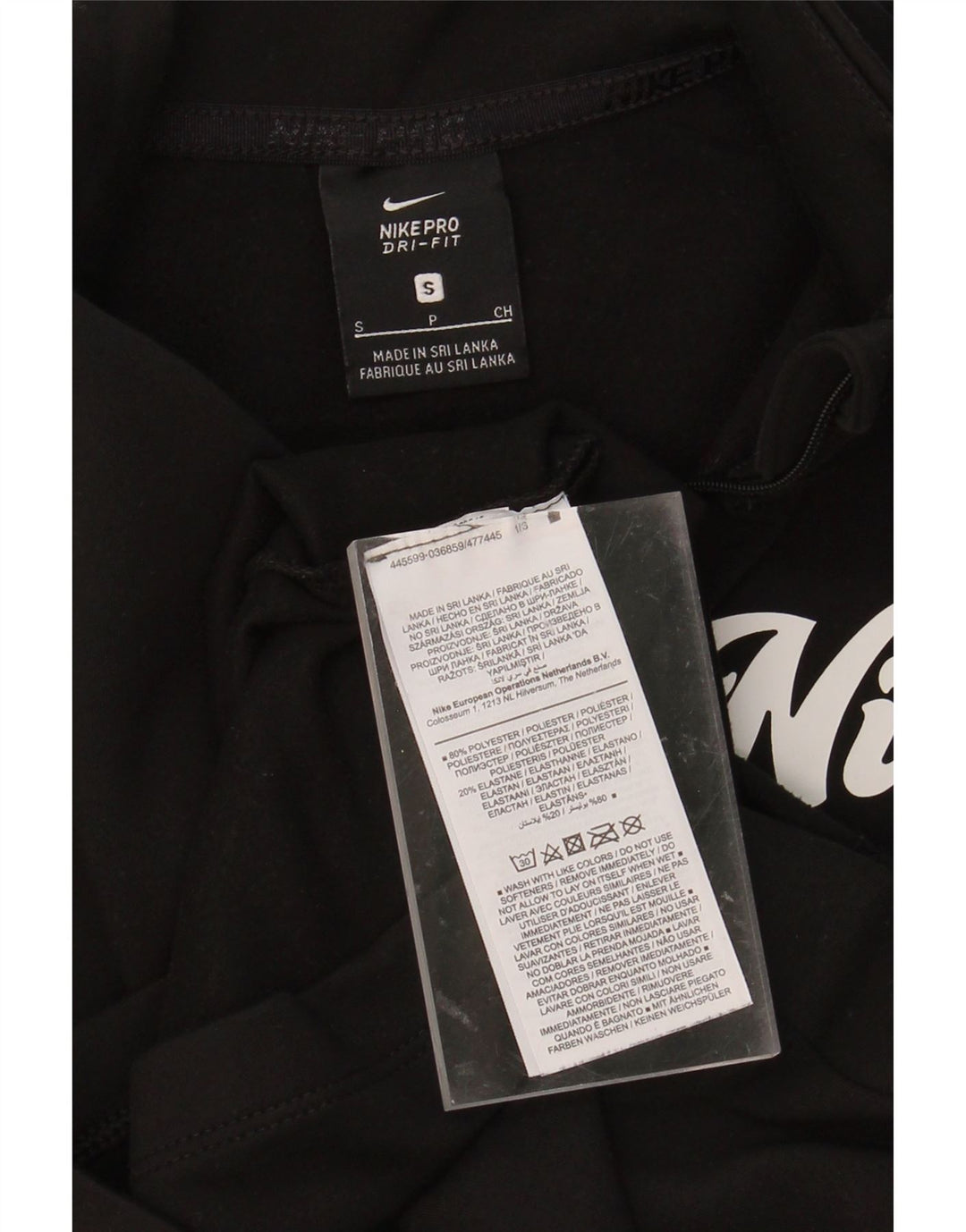 NIKE Womens Dri Fit Pullover Tracksuit Top UK 10 Small Black Colourblock Vintage Nike and Second-Hand Nike from Messina Hembry 