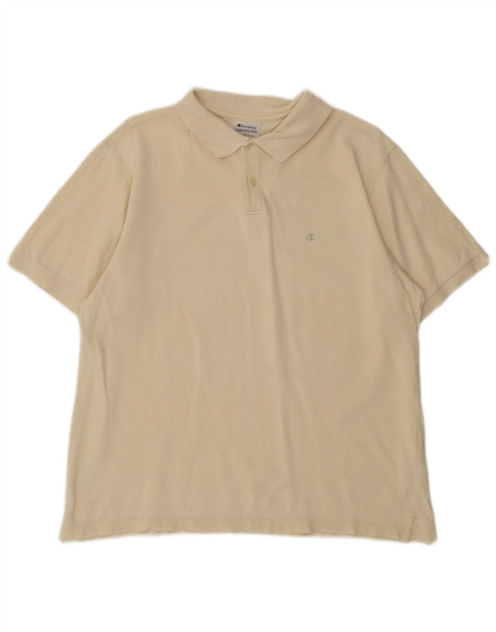 Champion Herren-Poloshirt, große weiße Baumwolle
