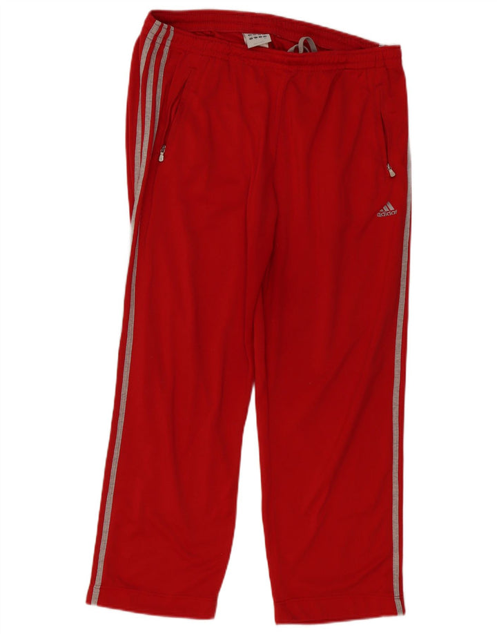 Adidas Herren-Trainingshose UK 40/42 Mittelrotes Polyester