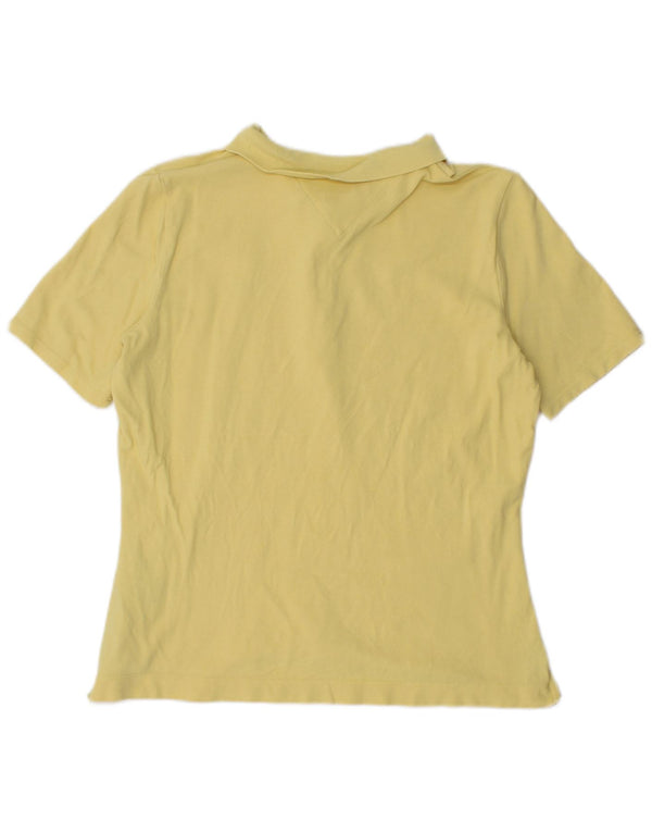 Tommy Hilfiger Damen-Poloshirt mit normaler Passform, UK 12, mittelgelb, Baumwolle