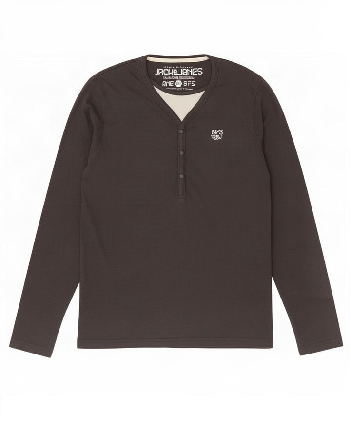 Jack & Jones Herren Top Langarm Mittelgrau