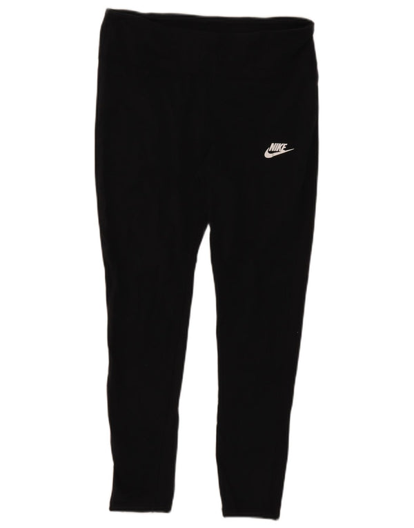 Nike Damen Leggings UK 18 XL Schwarz Baumwolle