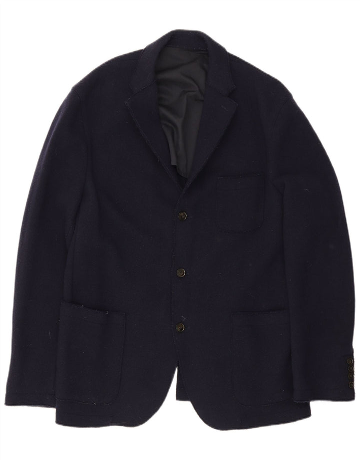 Tommy Hilfiger Herren 3-Knopf-Blazerjacke IT 54 2XL Marineblaue Wolle