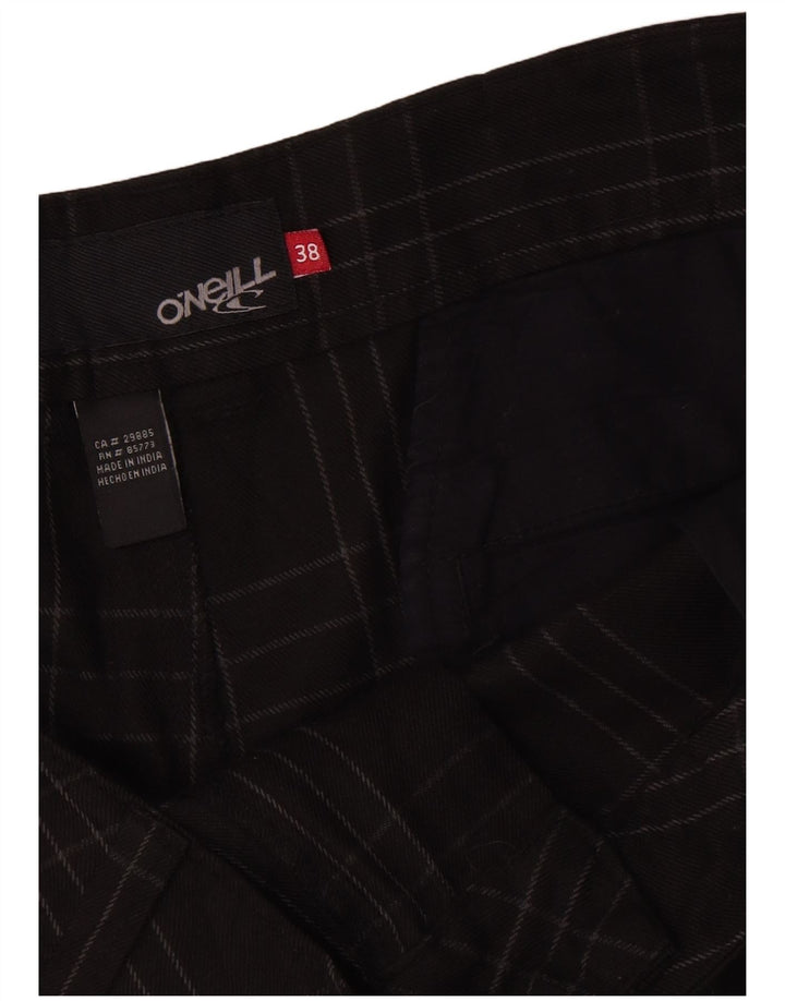 O'Neill Herren Chinoshorts W38 XL Schwarz kariertes Polyester