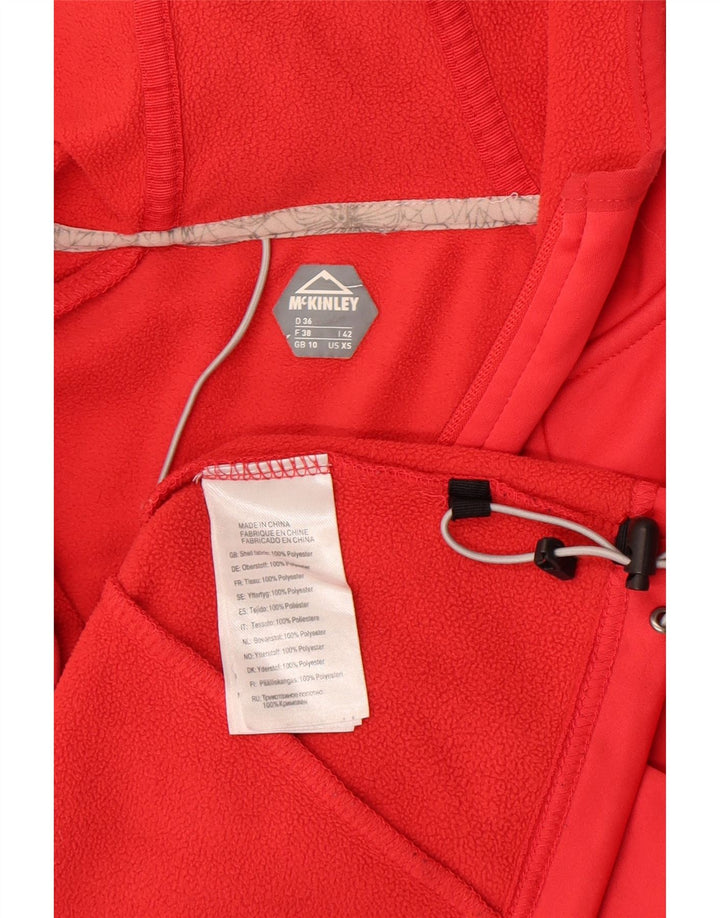 McKinley Damen-Kapuzenpullover mit Reißverschluss, UK 10, Größe S, Rot, Polyester