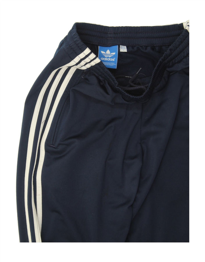 ADIDAS Mens Tracksuit Trousers Small  Navy Blue Polyester Vintage Adidas and Second-Hand Adidas from Messina Hembry 