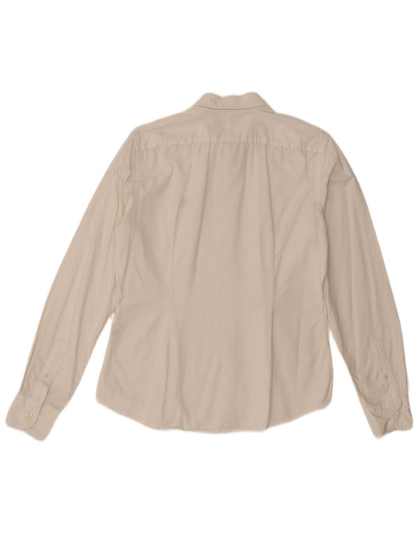 Ralph Lauren Damenhemd US 12 Large Weiße Baumwolle