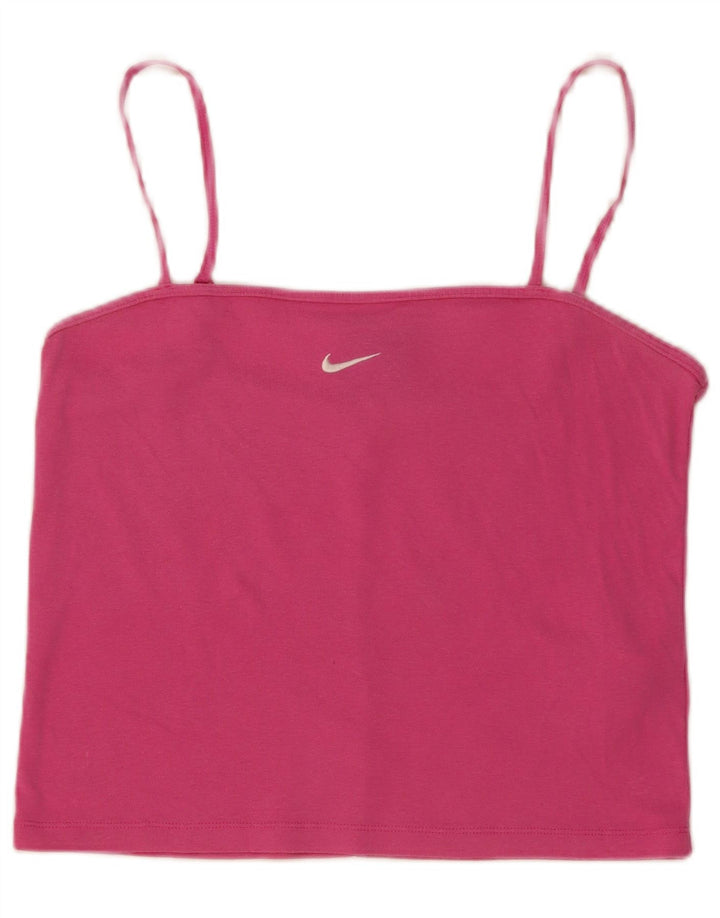 Nike Damen Cami Top UK 14 Große rosa Baumwolle