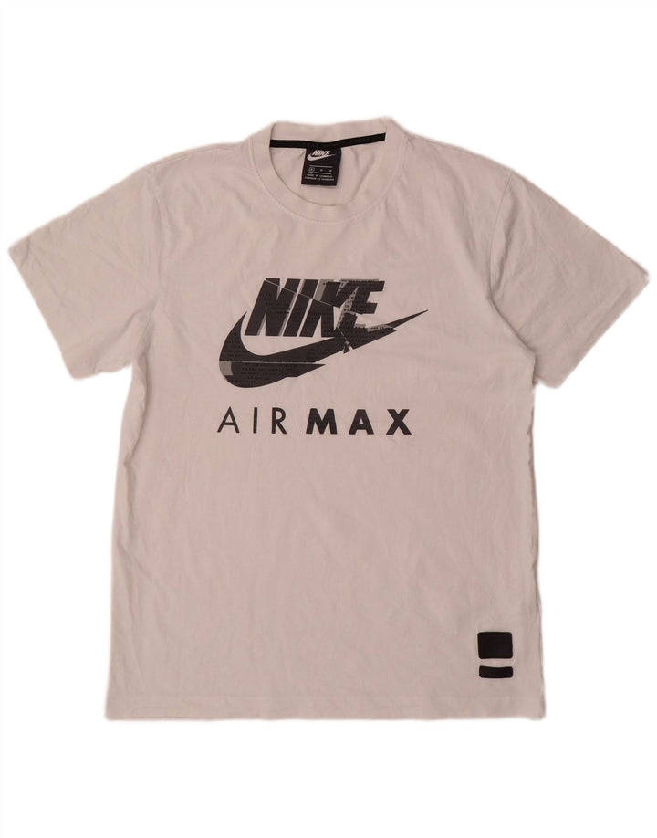 Nike Herren Air Max Graphic T-Shirt Top aus mittelweißer Baumwolle