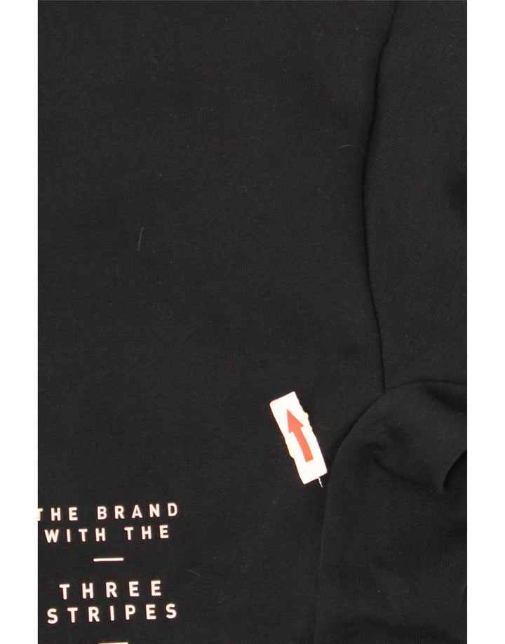 ADIDAS Herren Climalite Graphic Zip Hoodie Pullover Medium Schwarz Polyester