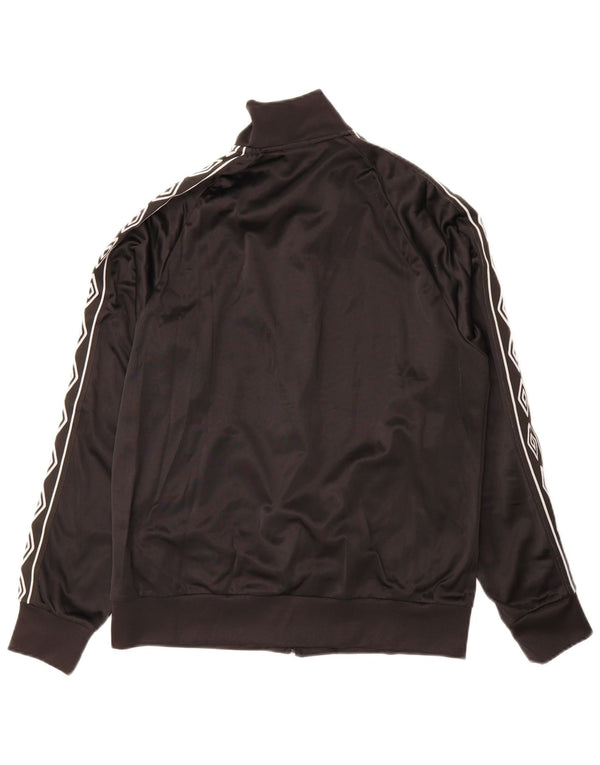 Umbro Mens Graphic Tracksuit Top Jacket Medium Black Polyester