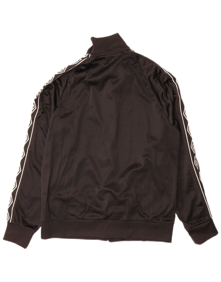 Umbro Herren-Trainingsanzugoberteil mit Grafik, Mittelschwarzes Polyester