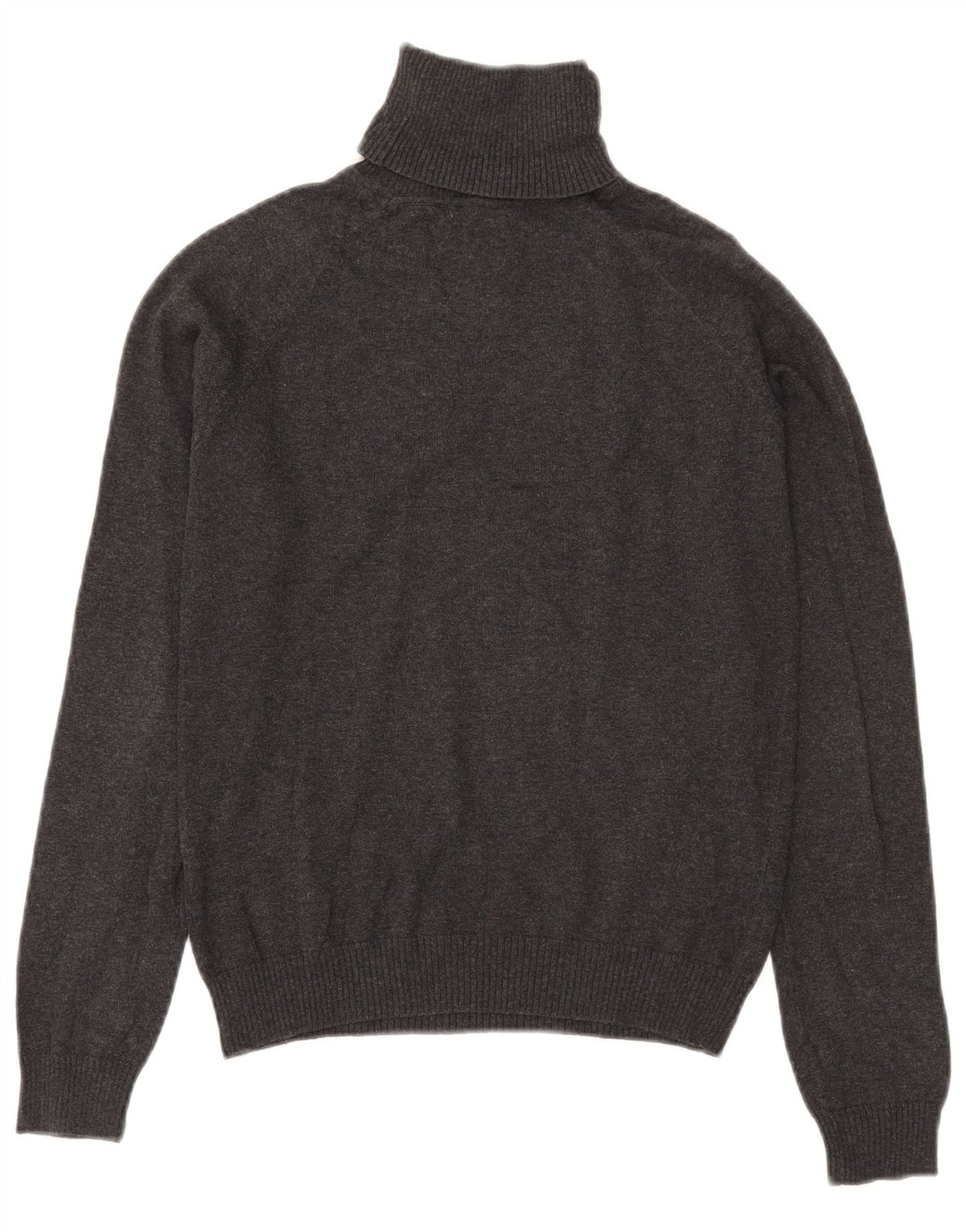 Zara Damen Crop Rollkragenpullover Pullover UK 12 Mittelgraue Baumwolle