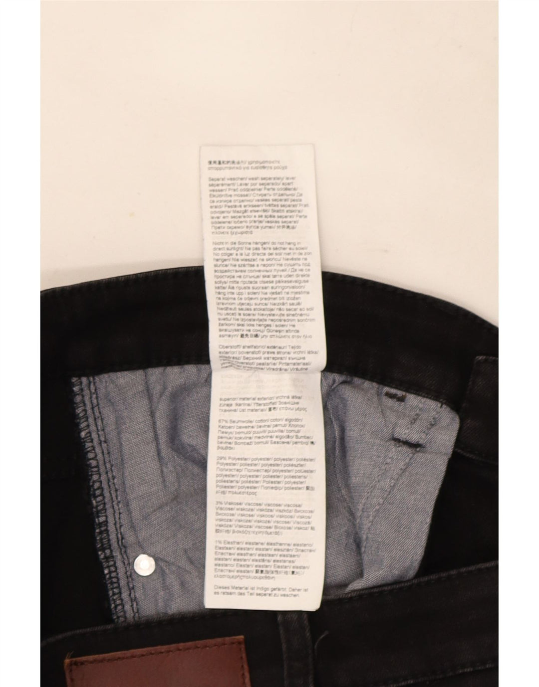 Camel Active Slim-Jeans für Herren, W33, L30, schwarze Baumwolle