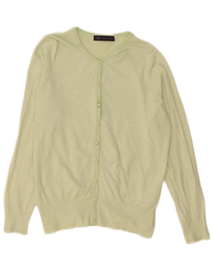 Marks & Spencer Damen-Cardigan-Pullover UK 12 Mittelgrüne Viskose