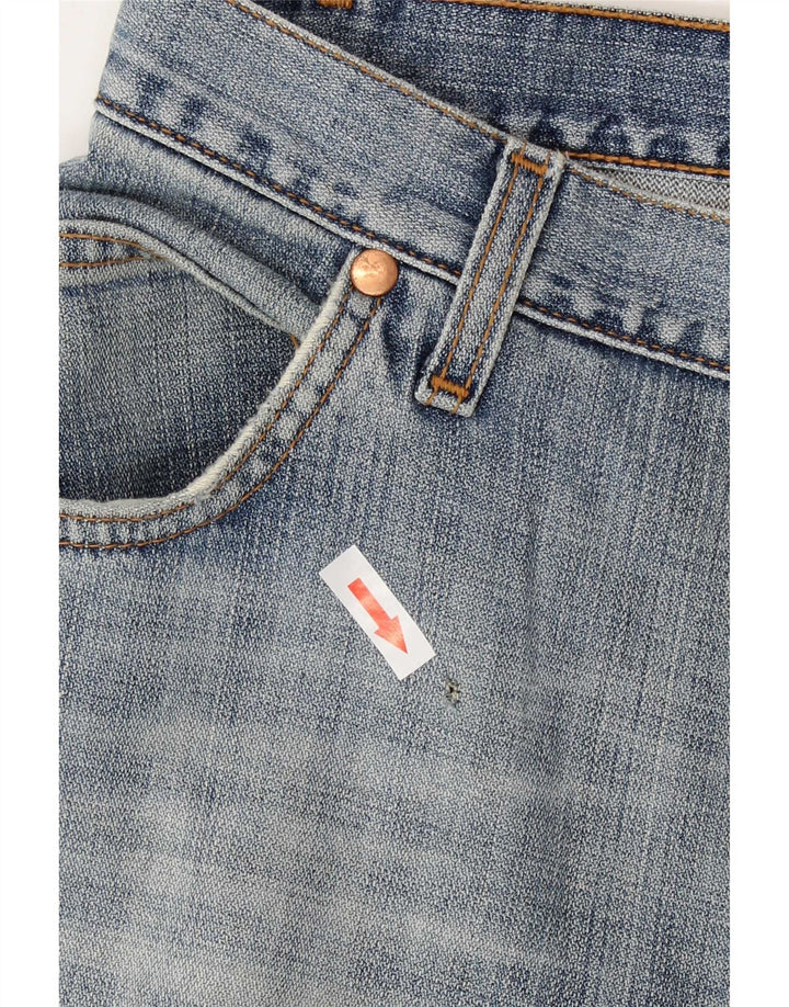 Wrangler Womens Evolution Straight Jeans W33 L33 Blaue Baumwolle