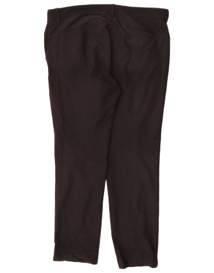 Adidas Damen Regular Chino Hose W34 L30 Schwarz Polyester