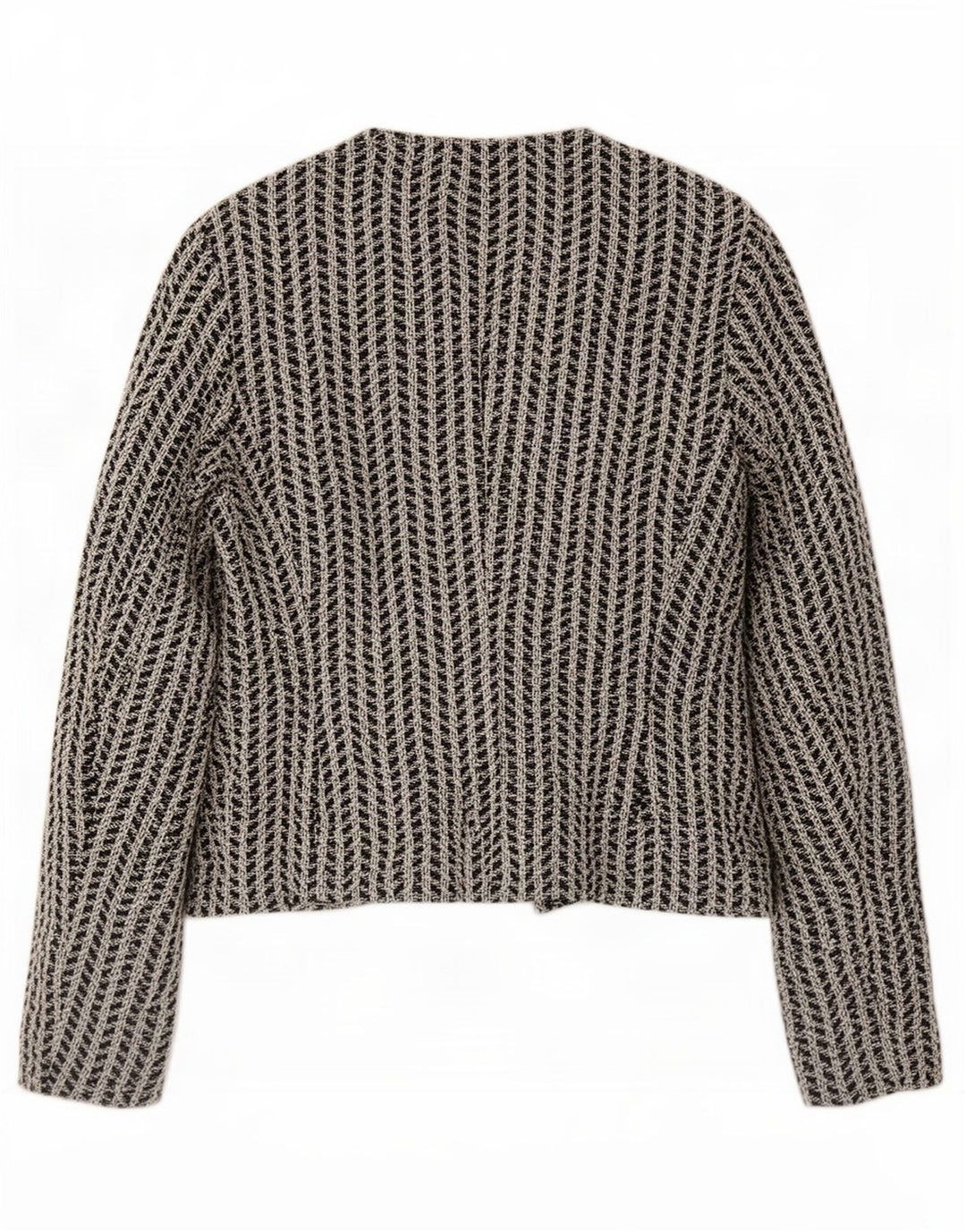 Hugo Boss Damen-Blazer, übergroß, offen, Gr. 10, Größe S, Schwarz, geometrisch