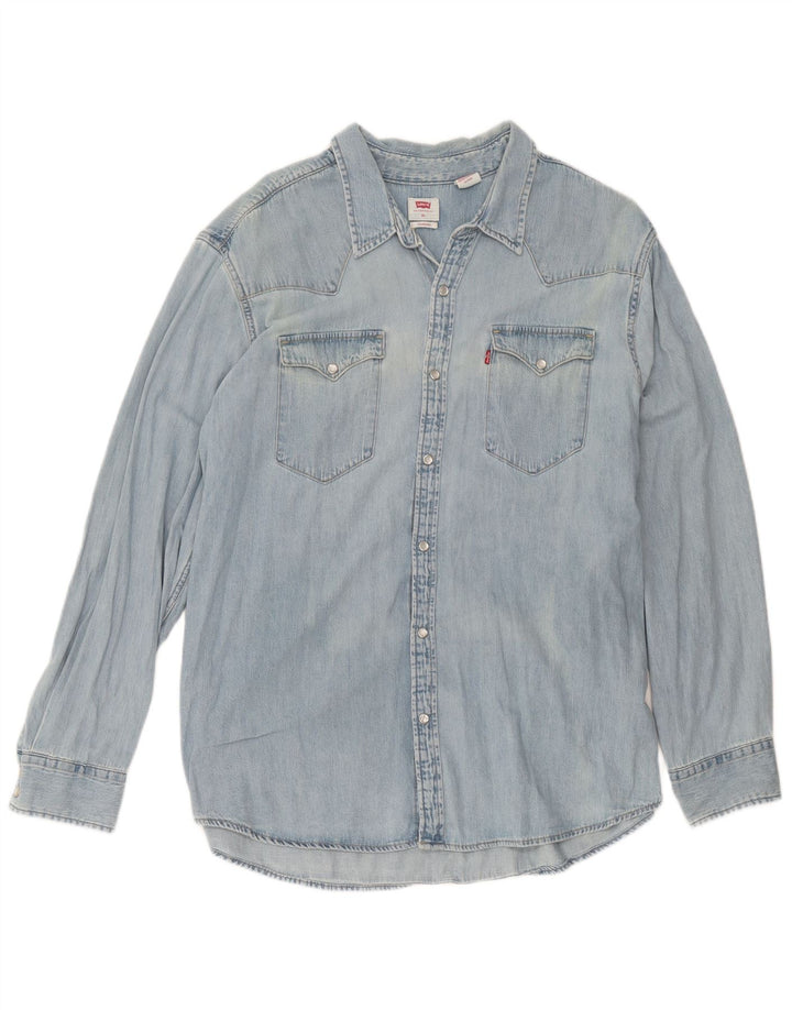 Levi's Herren-Jeanshemd XL aus blauer Baumwolle