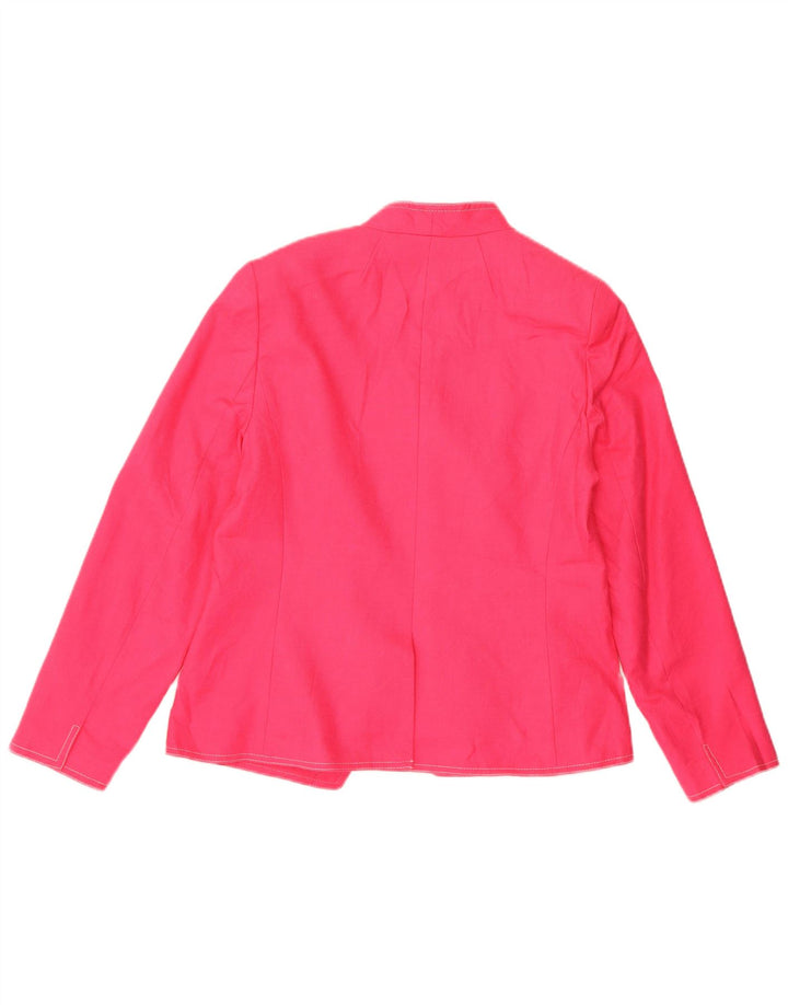 Offene Blazerjacke für Damen von J. Crew, US 8, Mittelrosa, Leinen