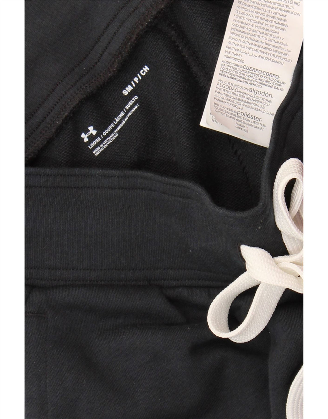 UNDER ARMOUR Damen-Trainingshose, Jogginghose, UK 10, Größe S, Schwarz, Baumwolle