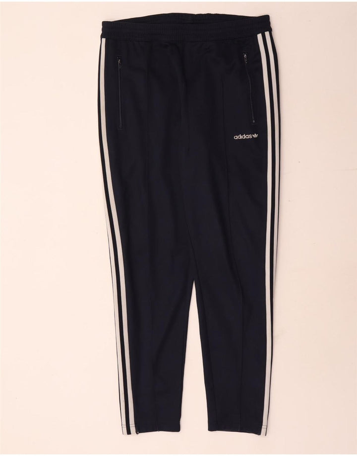 Adidas Herren-Trainingshose, groß, marineblau, Polyester
