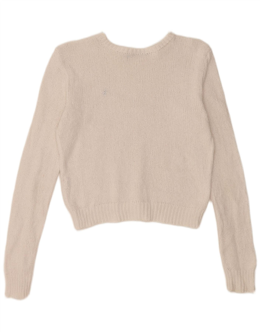 RALPH LAUREN Damen Crop Pullover mit U-Boot-Ausschnitt, Gr. 12, Mittelweiß