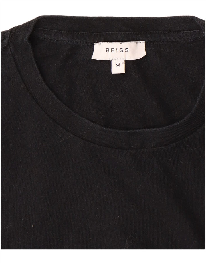 Reiss Herren T-Shirt Top Medium Schwarz
