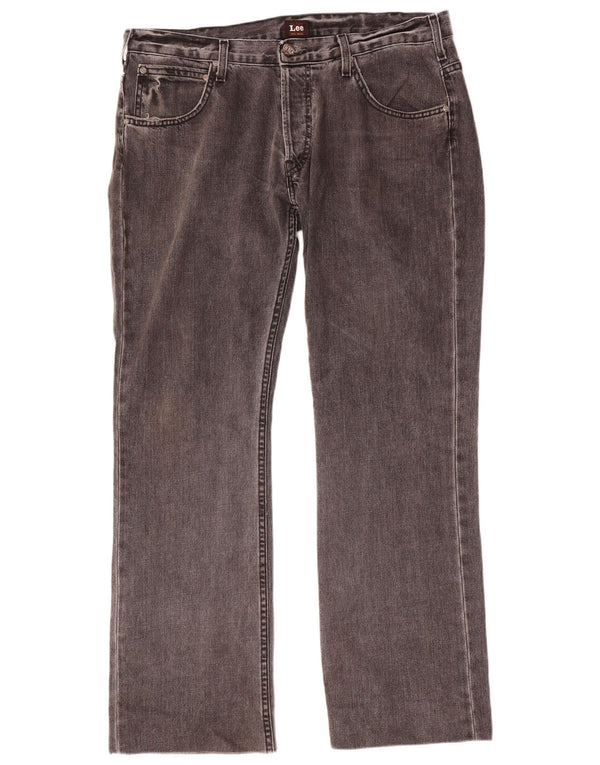 Lee Herren Knox Straight Jeans W36 L32 Graue Baumwolle