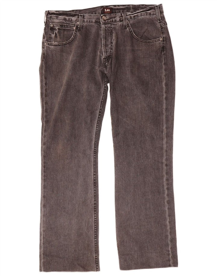 Lee Herren Knox Straight Jeans W36 L32 Graue Baumwolle