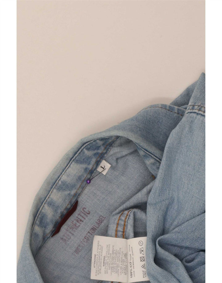 Carrera Herren-Jeanshemd, große blaue Baumwolle