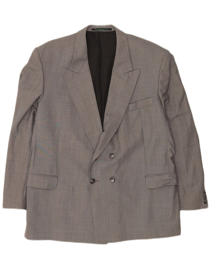 C & A Herren-Blazer, zweireihig, IT 54, 2XL, Grau, Polyester