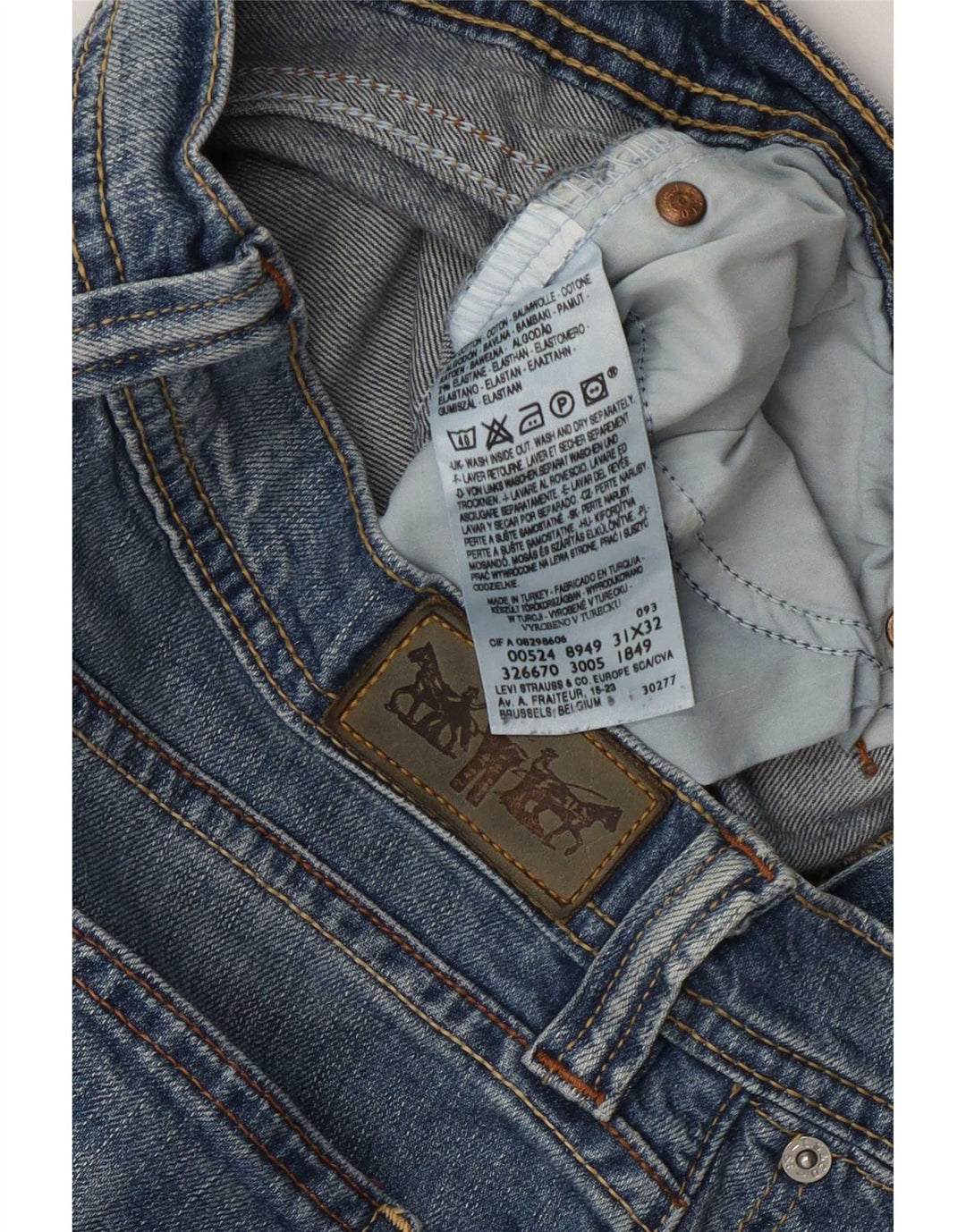 Levi's Damen Bootcut Jeans W31 L32 Blaue Baumwolle