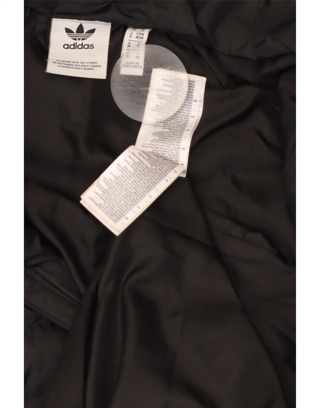 ADIDAS Herren-Jacke mit Kapuze, gepolstert, UK 38, Mittelschwarz, Polyester