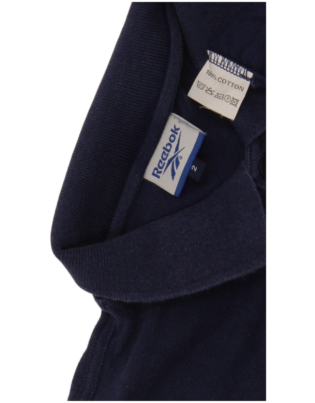 Reebok Herren-Poloshirt, mittelmarineblaue Baumwolle
