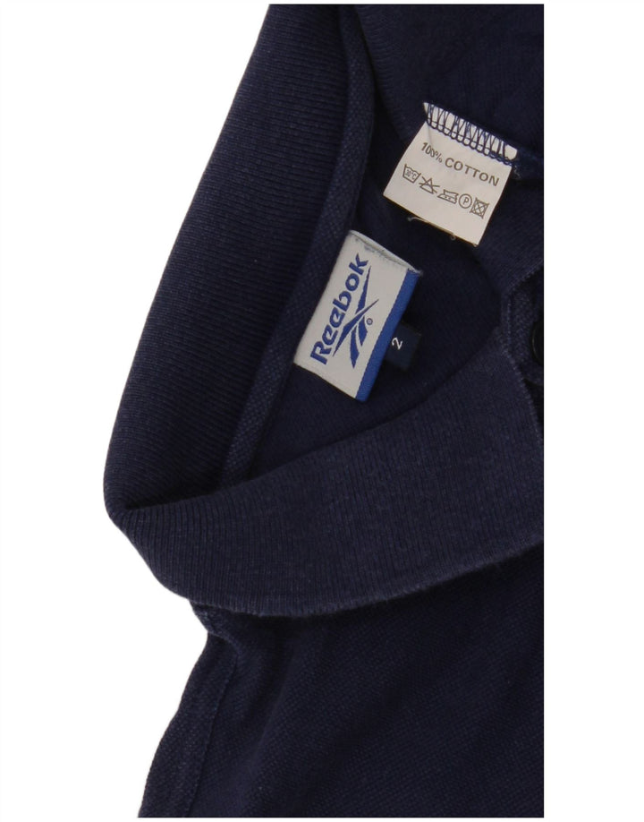 Reebok Herren-Poloshirt, mittelmarineblaue Baumwolle