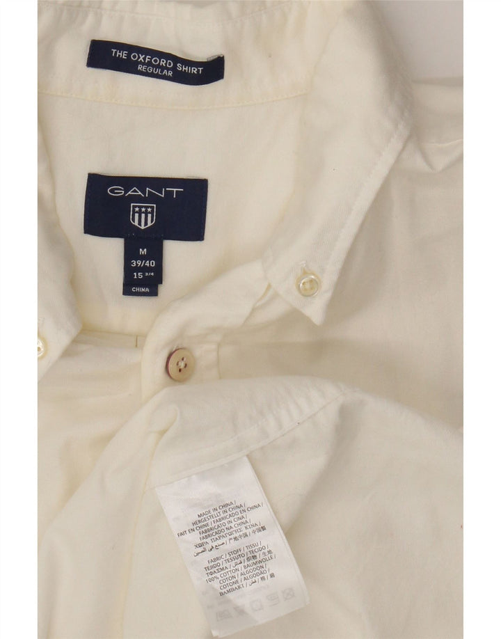 Gant Herren-Hemd, kurzärmelig, normale Passform, Größe 39/40, 15 3/4, mittelweiß