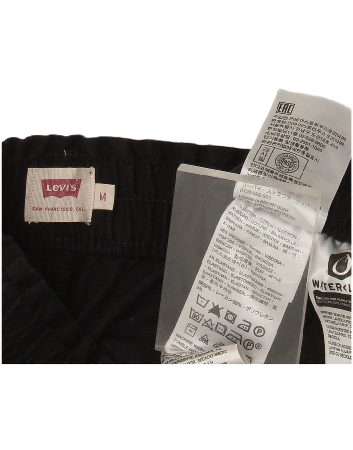 Levi's Damen-Jogginghose mit kurzem Schnitt, Größe M, W30, 24, Schwarz, Baumwolle