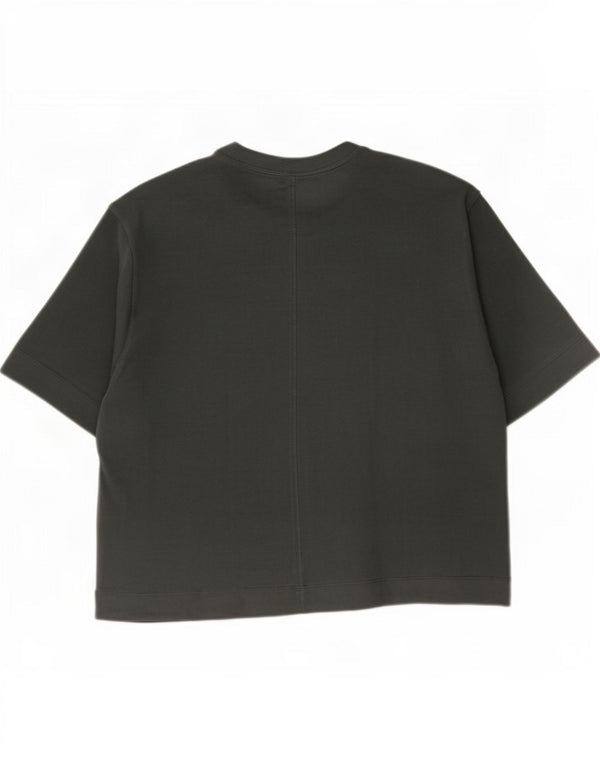 Calvin Klein Damen T-Shirt Top UK 14 Mittelgraue Baumwolle