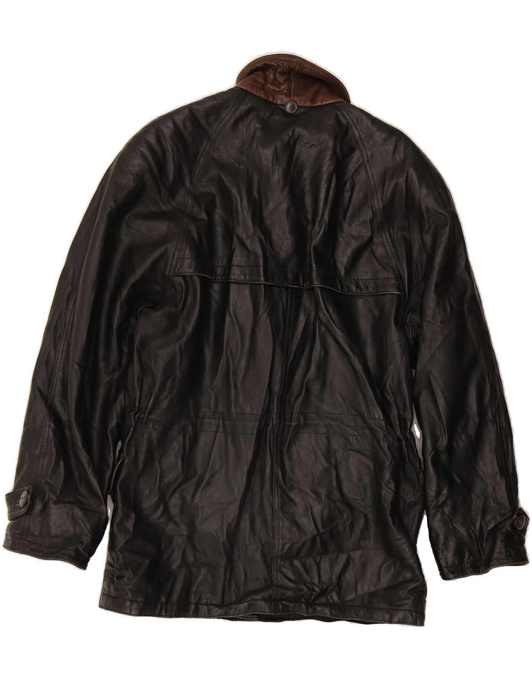 VINTAGE Herren Lederjacke IT 50 Large Schwarz