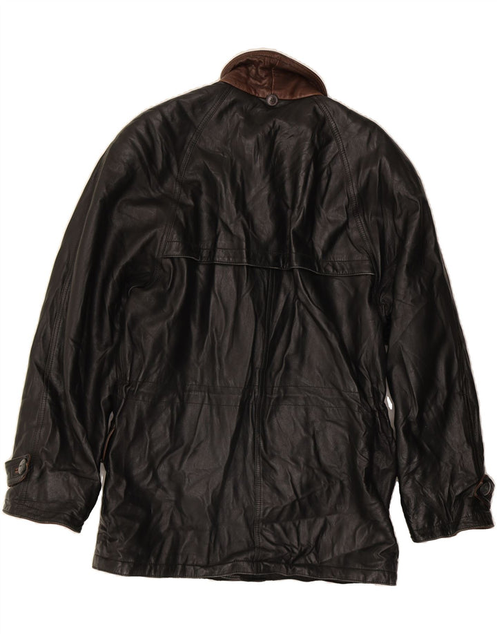 VINTAGE Herren Lederjacke IT 50 Large Schwarz