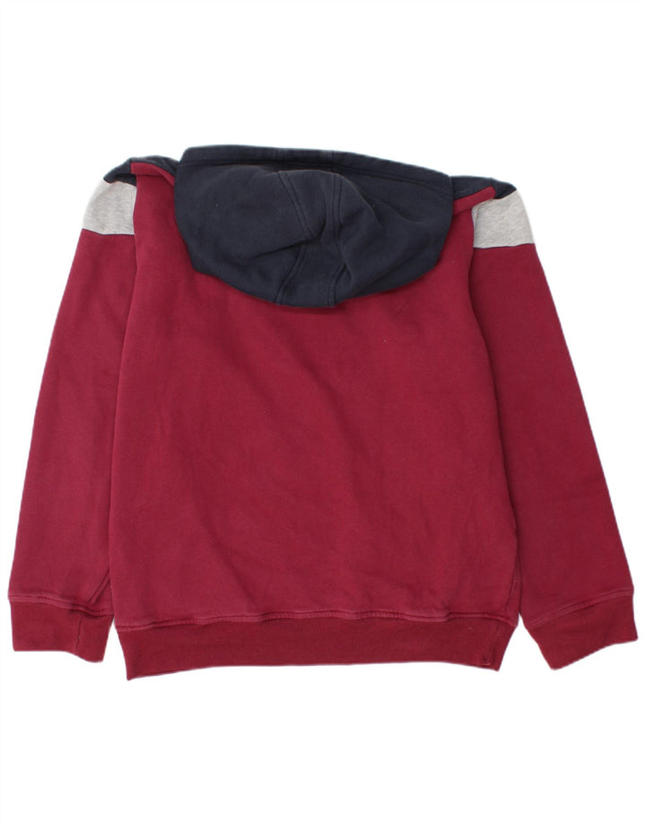UMBRO Herren-Kapuzenpullover, XL, Burgunderrot, Colourblock-Baumwolle