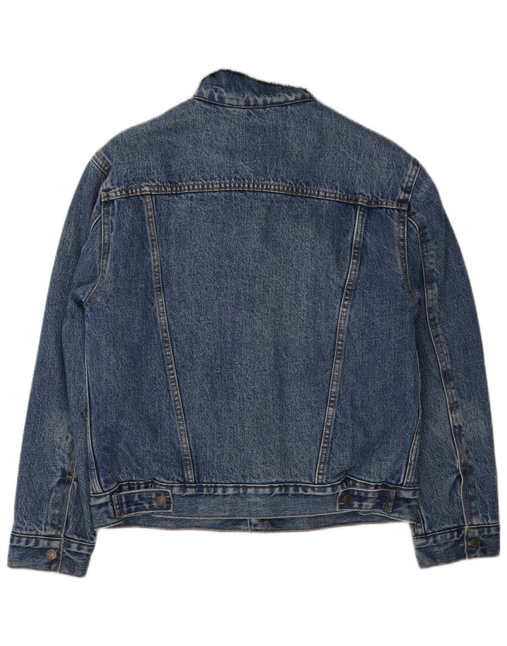 Levi's Herren Denim Sherpa Jacke UK 36 Small Blau Baumwolle