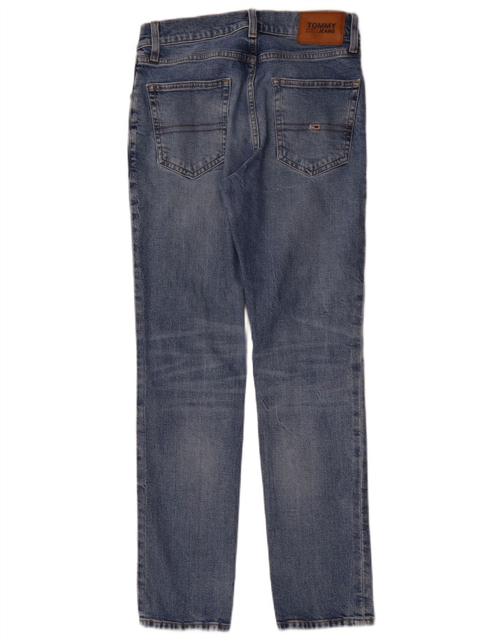 TOMMY HILFIGER Damen Slim Jeans W28 L30 Blaue Baumwolle