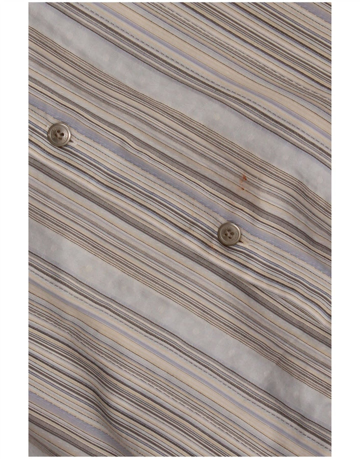 CALVIN KLEIN Herrenhemd mittelblau gestreift aus Baumwolle