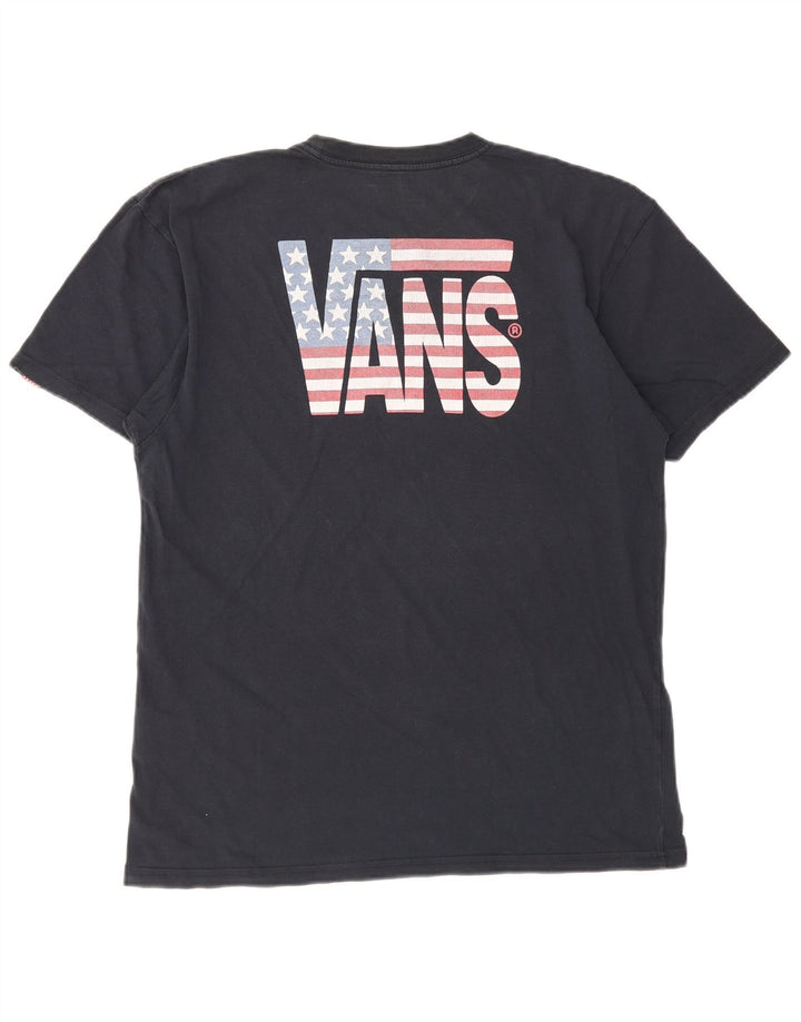 Vans Herren-T-Shirt mit Grafik, groß, marineblau, Baumwolle