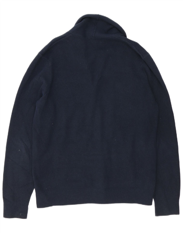 Marks & SPENCER Herren-Strickjacke, groß, marineblau, Baumwolle