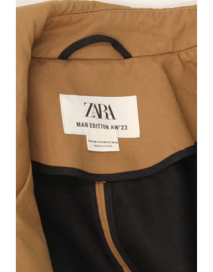Zara Herrenmantel UK 38 Medium Beige Polyester