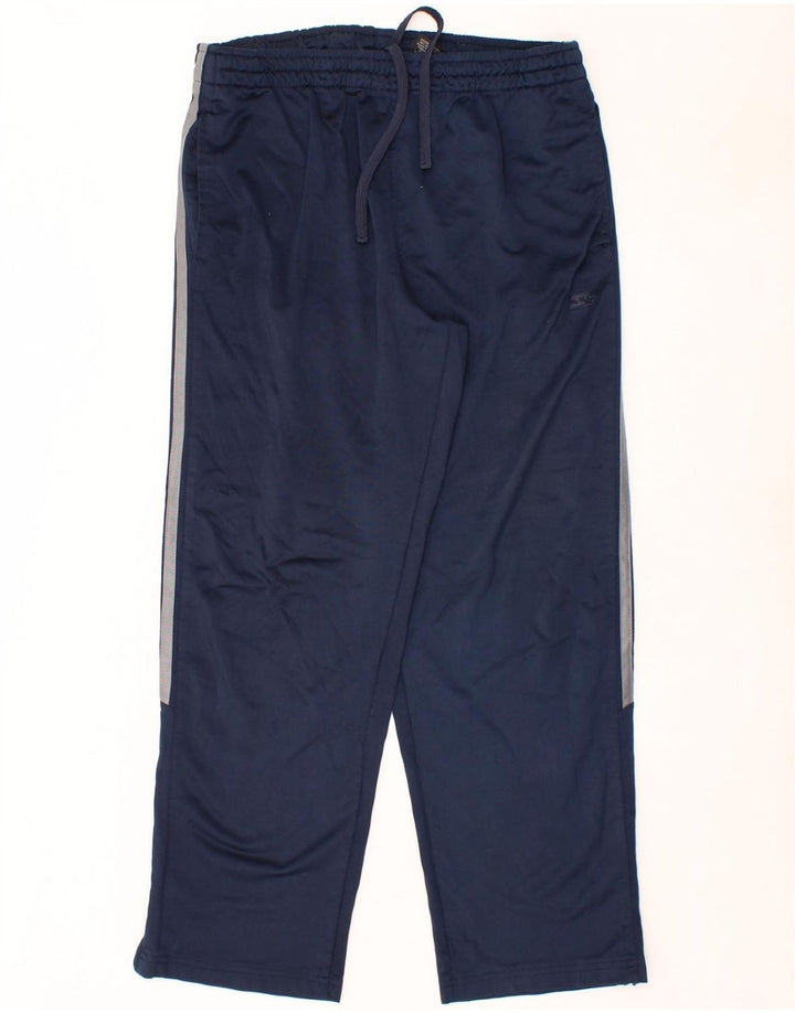 STARTER Mens Tracksuit Trousers Large  Navy Blue Polyester Vintage Starter and Second-Hand Starter from Messina Hembry 