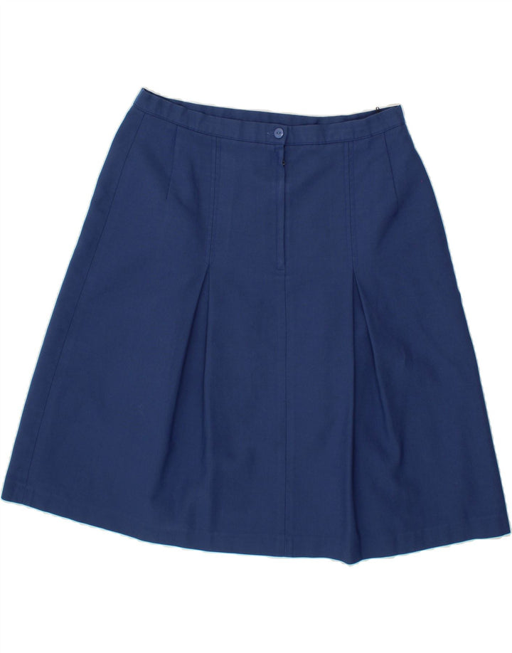 HUNTER Womens A-Line Skirt UK 16 Large W32 Navy Blue Polyester Vintage Hunter and Second-Hand Hunter from Messina Hembry 